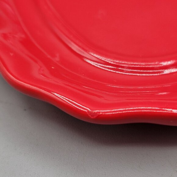 Pioneer Woman Butter Dish Floral Ceramic Butterfly Top Lid and Red Tray - Picture 8 of 10